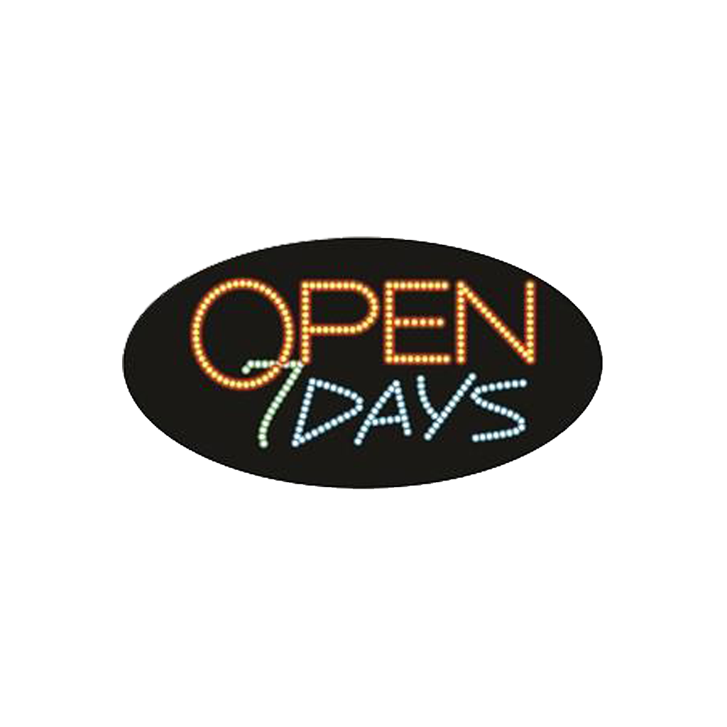 Cre8tion LED signs "Open 7 Days #4", O#0204, 23066 KK BB