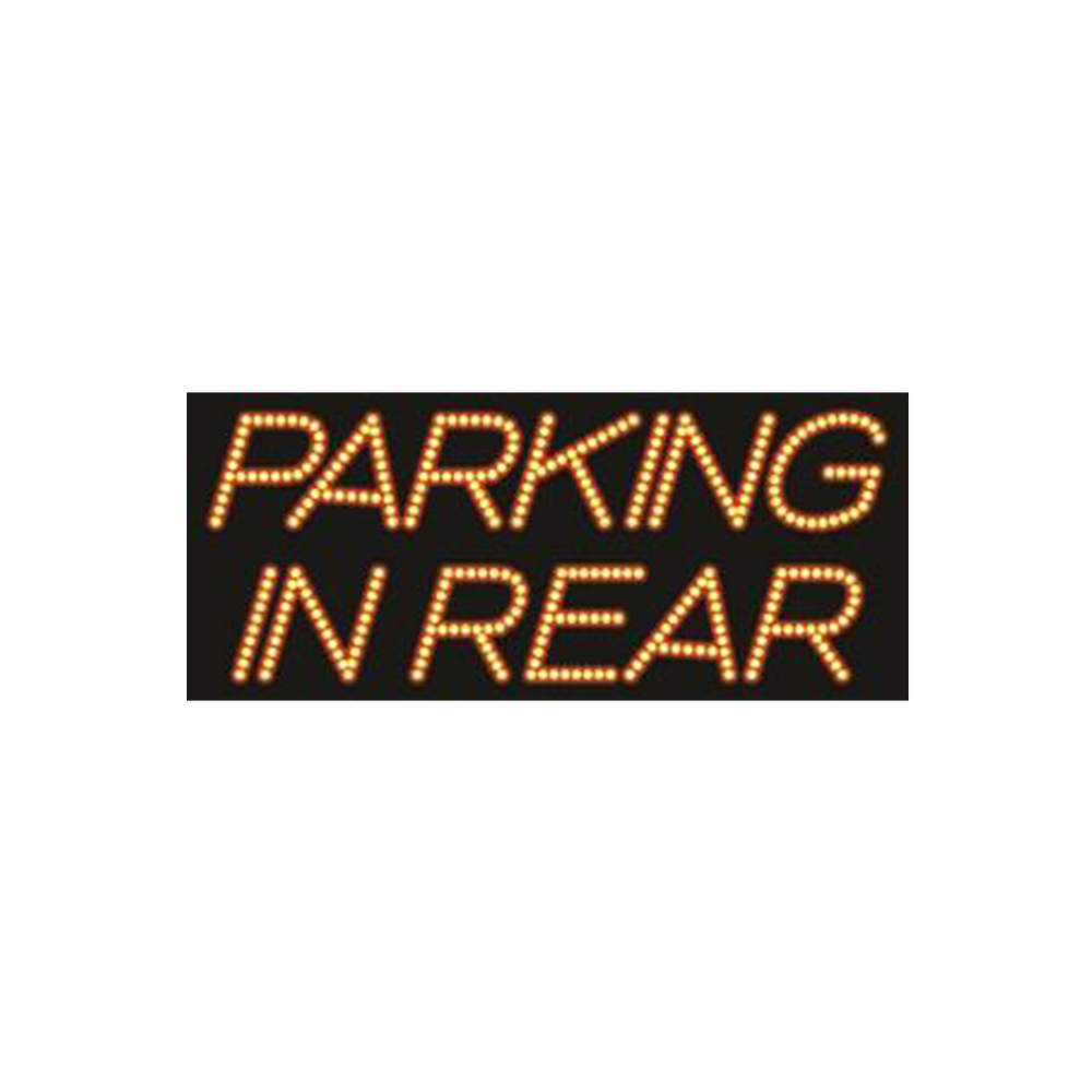 Cre8tion LED signs "Parking In Rear", P#0101, 23069 KK BB