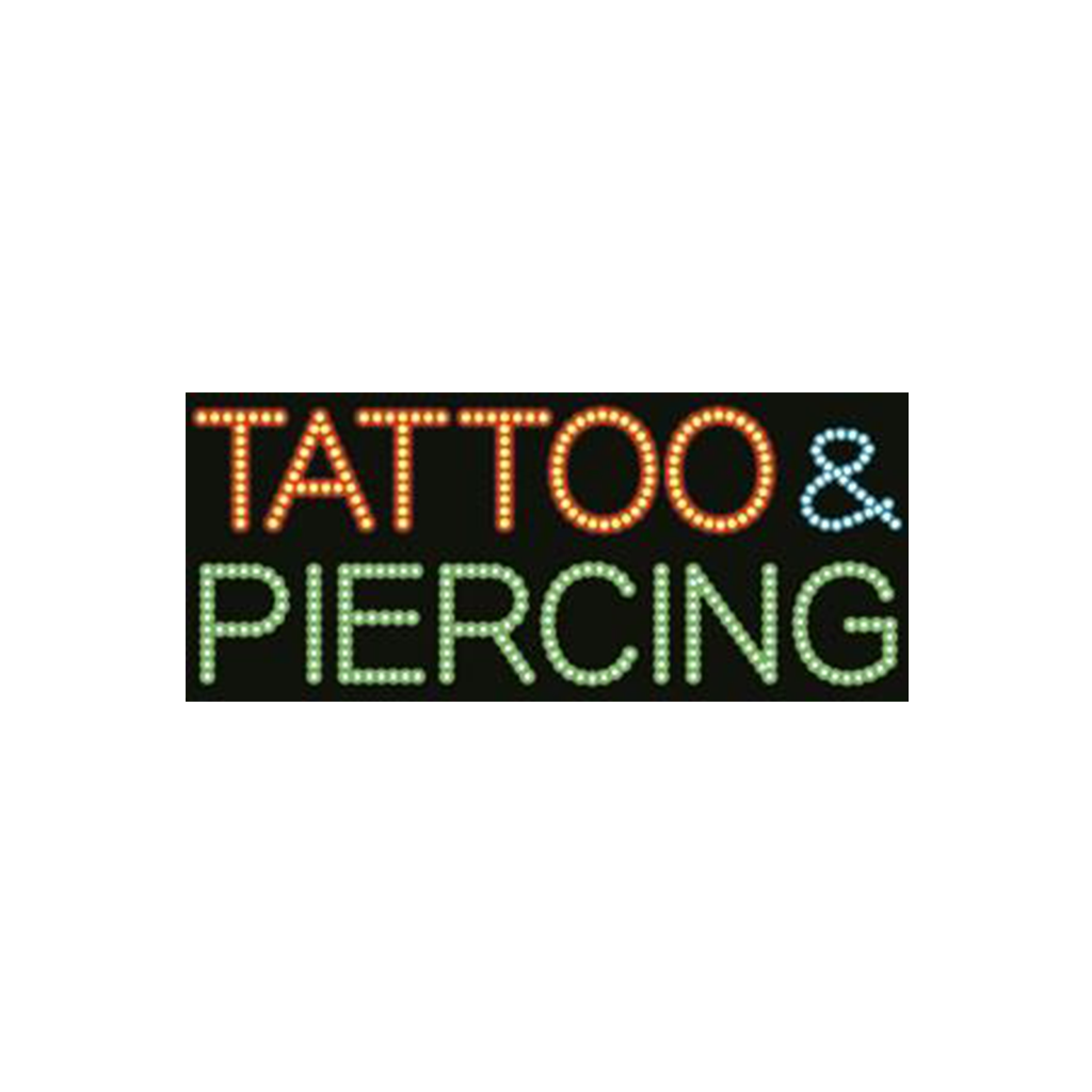 Cre8tion LED signs "Tattoo & Piercing", T#0301, 23083 KK BB