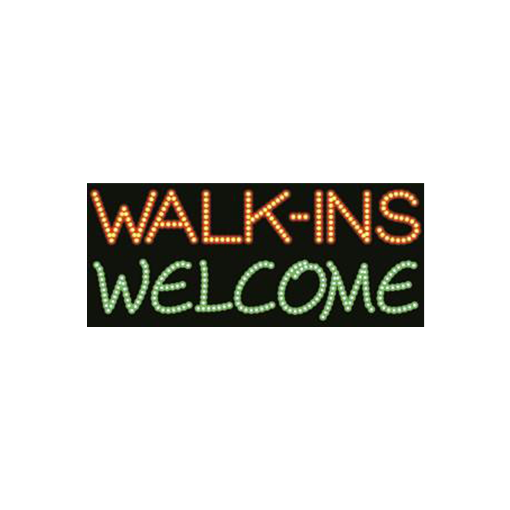 Cre8tion LED signs "Walk-Ins Welcome", W#0101, 23084 KK BB