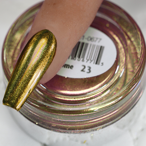 Cre8tion Chrome Nail Art Effect, 23, Gold Holographic, 1g