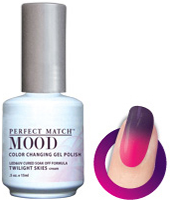 LeChat Mood Perfect Match Color Changing Gel Polish, MPMG24, Twilight Skies, 0.5oz KK1227