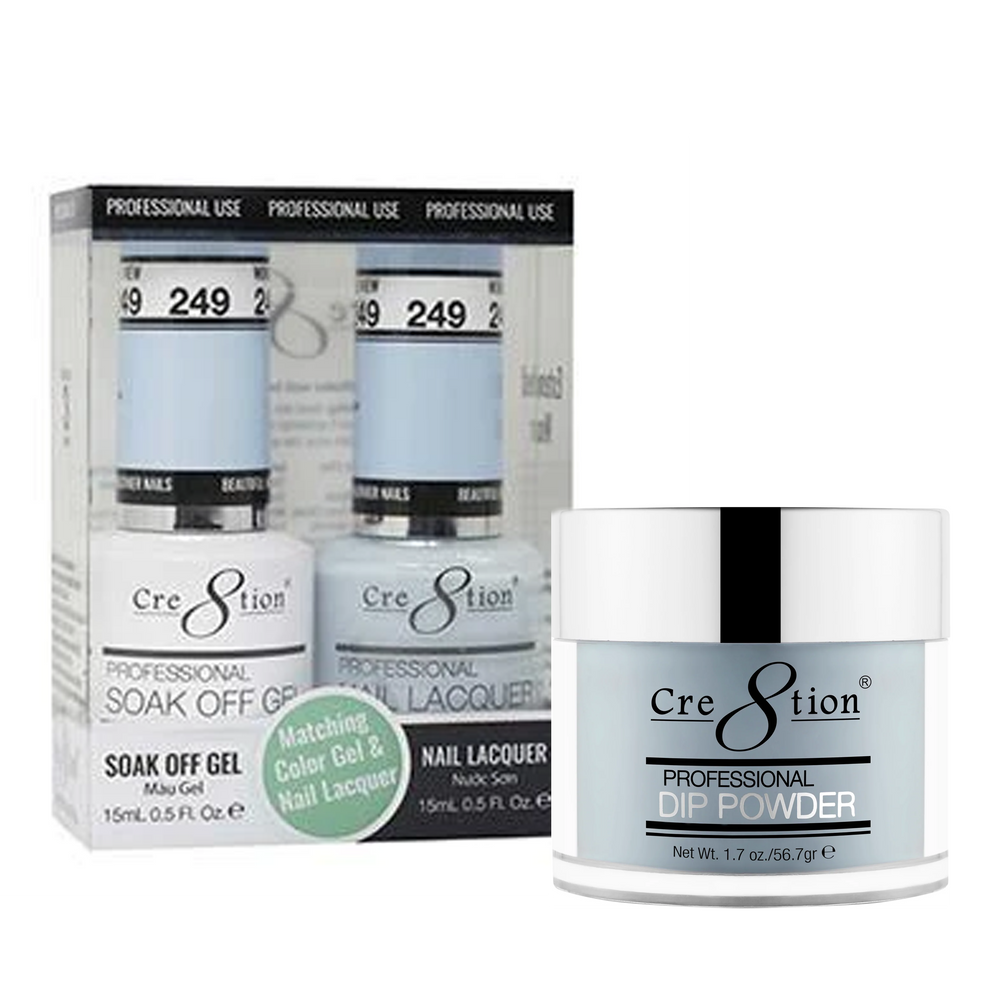 Cre8tion 3in1 Dipping Powder + Gel Polish + Nail Lacquer, 249, Wonderful View, 3104-0849 OK0117VD