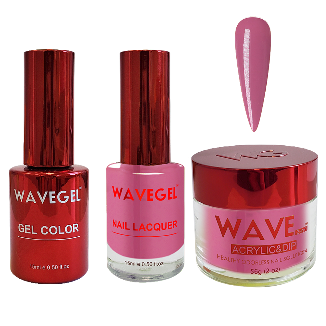 Wave Gel 4in1 Dipping Powder + Gel Polish + Nail Lacquer, QUEEN Collection, 024, Dark Berry