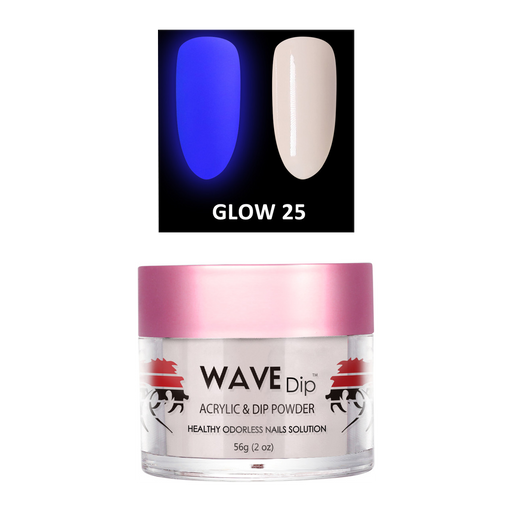 Wave Gel Acrylic/Dipping Powder, Glow In The Dark Collection, 25, 2oz