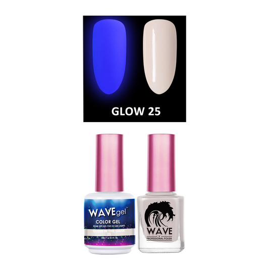 Wave Gel Gel Polish + Nail Lacquer, Glow In The Dark Collection, 25, 0.5oz