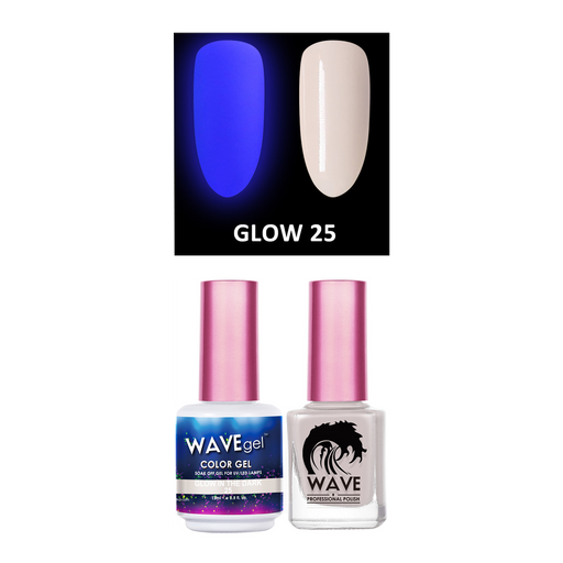 Wave Gel Gel Polish + Nail Lacquer, Glow In The Dark Collection, 25, 0.5oz