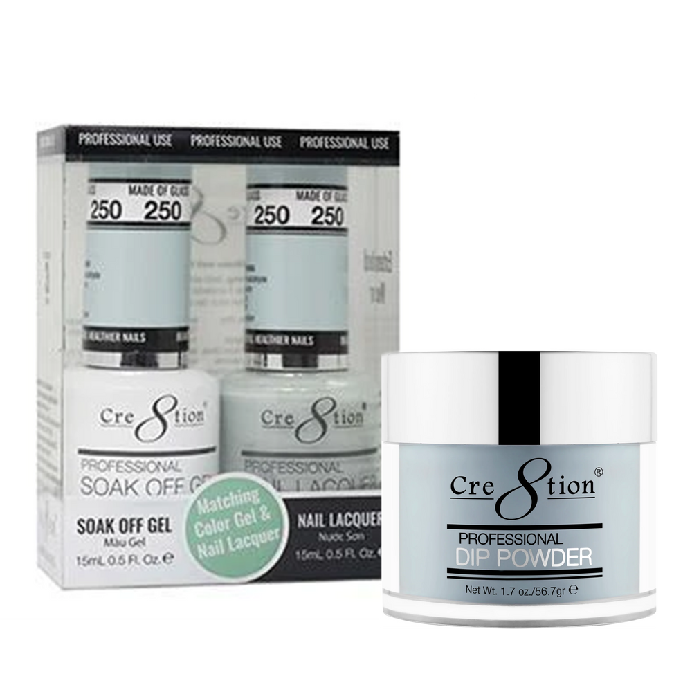 Cre8tion 3in1 Dipping Powder + Gel Polish + Nail Lacquer, 250, Made Of Glass, 3104-0850 OK0117VD