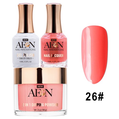 AEON 3in1 Dipping Powder + Gel Polish + Nail Lacquer, 026, A Bit Shy OK0327LK