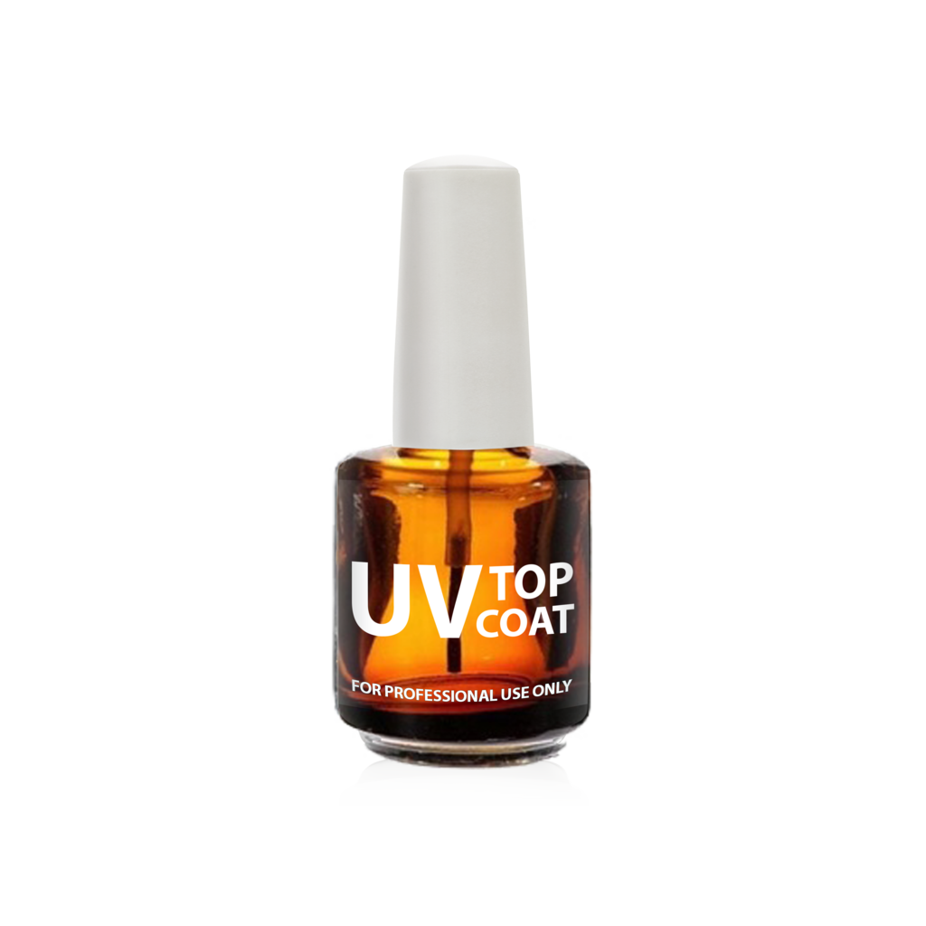 Cre8tion Empty Glass AMBER Bottle, UV Top Coat, 0.5oz, 26042 (Packing: 288 pcs/case)