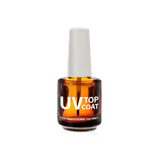 Cre8tion Empty Glass AMBER Bottle, UV Top Coat, 0.5oz, 26042 (Packing: 288 pcs/case)