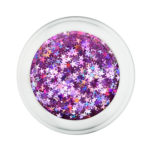 Cre8tion Nail Art Designed Confetti Glitter, 026, Star 2.5mm, Pink, 0.5oz, 1101-0467 BB