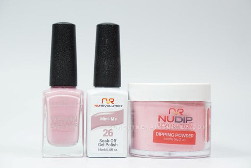 NuRevolution 3in1 Dipping Powder + Gel Polish + Nail Lacquer, 026, Mini Me OK1129