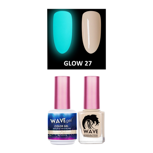 Wave Gel Gel Polish + Nail Lacquer, Glow In The Dark Collection, 27, 0.5oz