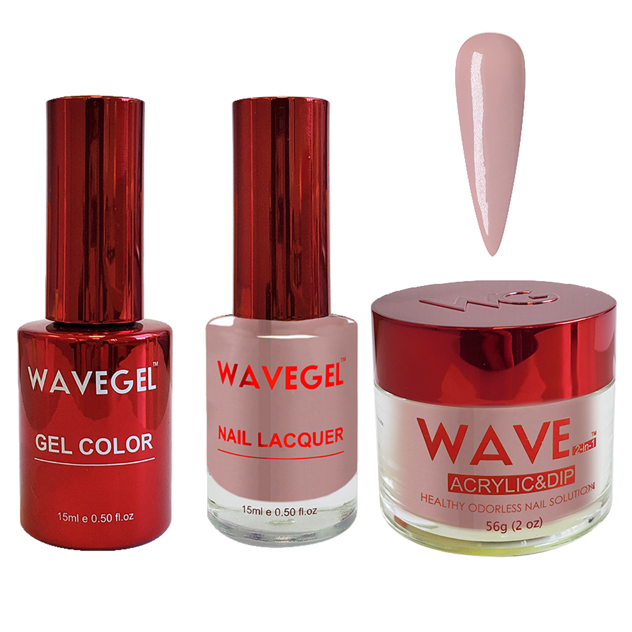 Wave Gel 4in1 Dipping Powder + Gel Polish + Nail Lacquer, QUEEN Collection, 027, Medley