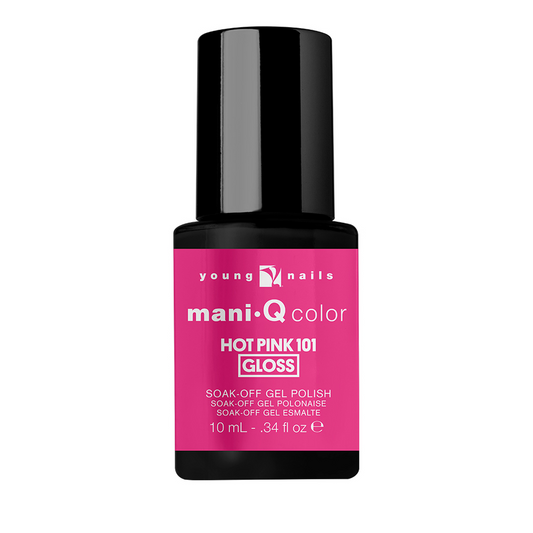 Young Nails Gel Polish, ManiQ Color Collection, MC30027, Hot Pink 101, 0.34oz OK0904LK