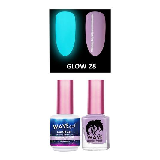 Wave Gel Gel Polish + Nail Lacquer, Glow In The Dark Collection, 28, 0.5oz