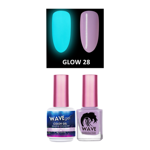 Wave Gel Gel Polish + Nail Lacquer, Glow In The Dark Collection, 28, 0.5oz