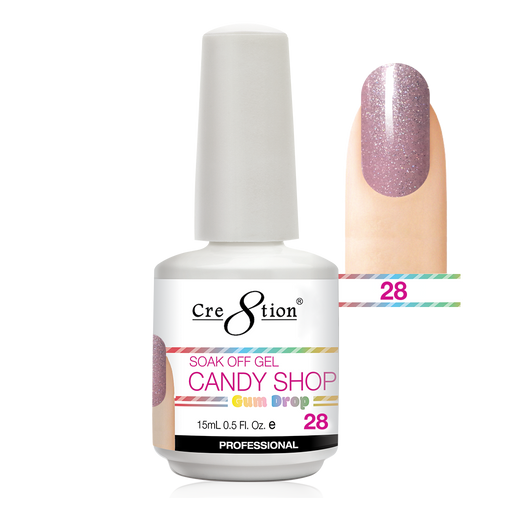Cre8tion Candy Shop Gum Drop Gel Polish, 0916-1327, 0.5oz, 28 KK1130