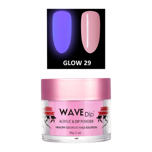 Wave Gel Acrylic/Dipping Powder, Glow In The Dark Collection, 29, 2oz