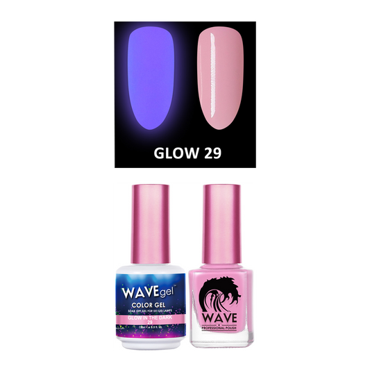 Wave Gel Gel Polish + Nail Lacquer, Glow In The Dark Collection, 29, 0.5oz