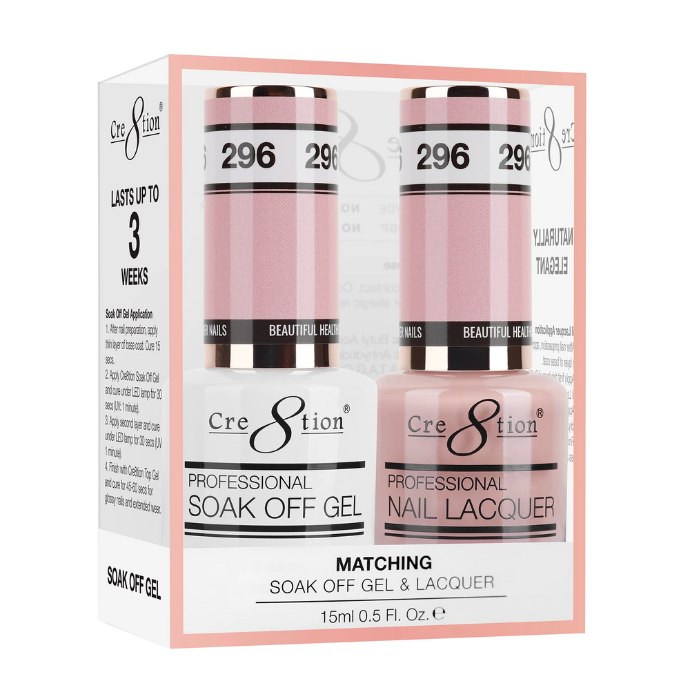 Cre8tion Gel Polish And Nail Lacquer, 296, 0.5oz, 0916-1504