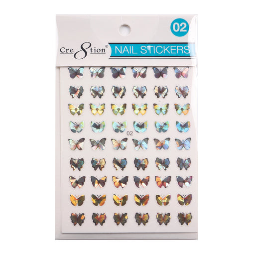 Cre8tion 3D Nail Art Sticker Butterfly, 02 OK0726LK
