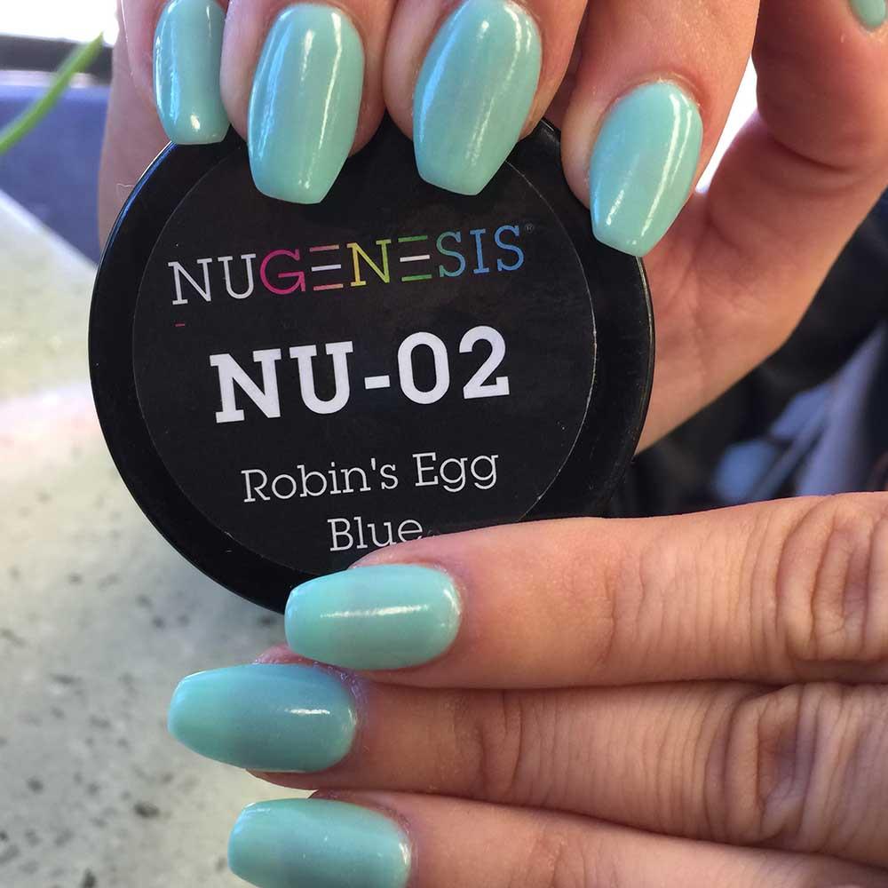 Nugenesis Dipping Powder, NU 002, Robin's Egg Blue, 2oz MH1005