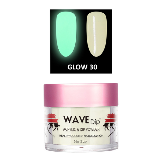 Wave Gel Acrylic/Dipping Powder, Glow In The Dark Collection, 30, 2oz