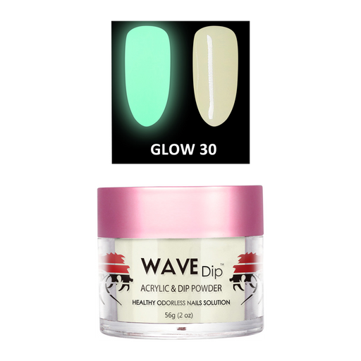 Wave Gel Acrylic/Dipping Powder, Glow In The Dark Collection, 30, 2oz