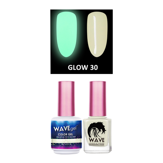 Wave Gel Gel Polish + Nail Lacquer, Glow In The Dark Collection, 30, 0.5oz