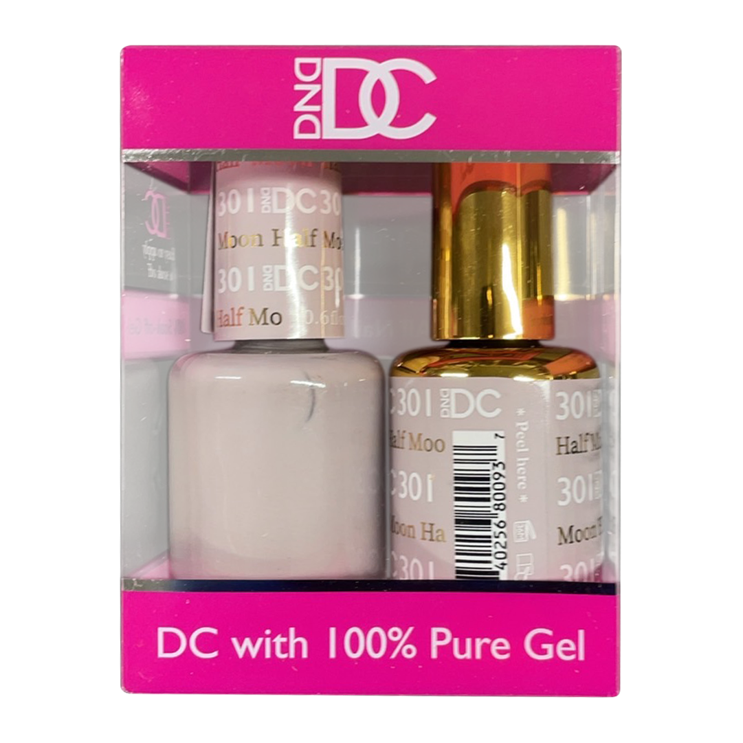 DC Nail Lacquer And Gel Polish, New Collection, DC 301, Half Moon, 0.6oz