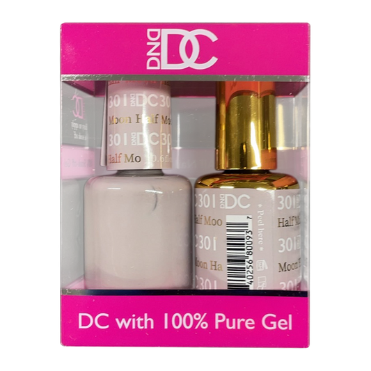 DC Nail Lacquer And Gel Polish, New Collection, DC 301, Half Moon, 0.6oz