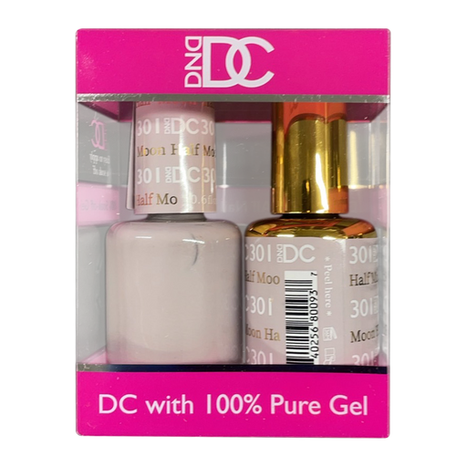 DC Nail Lacquer And Gel Polish, New Collection, DC 301, Half Moon, 0.6oz