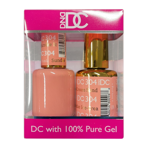 DC Nail Lacquer And Gel Polish, New Collection, DC 304, Ice-cream Sundae, 0.6oz