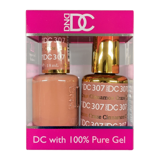 DC Nail Lacquer And Gel Polish, New Collection, DC 307, Cinnamon Craze, 0.6oz