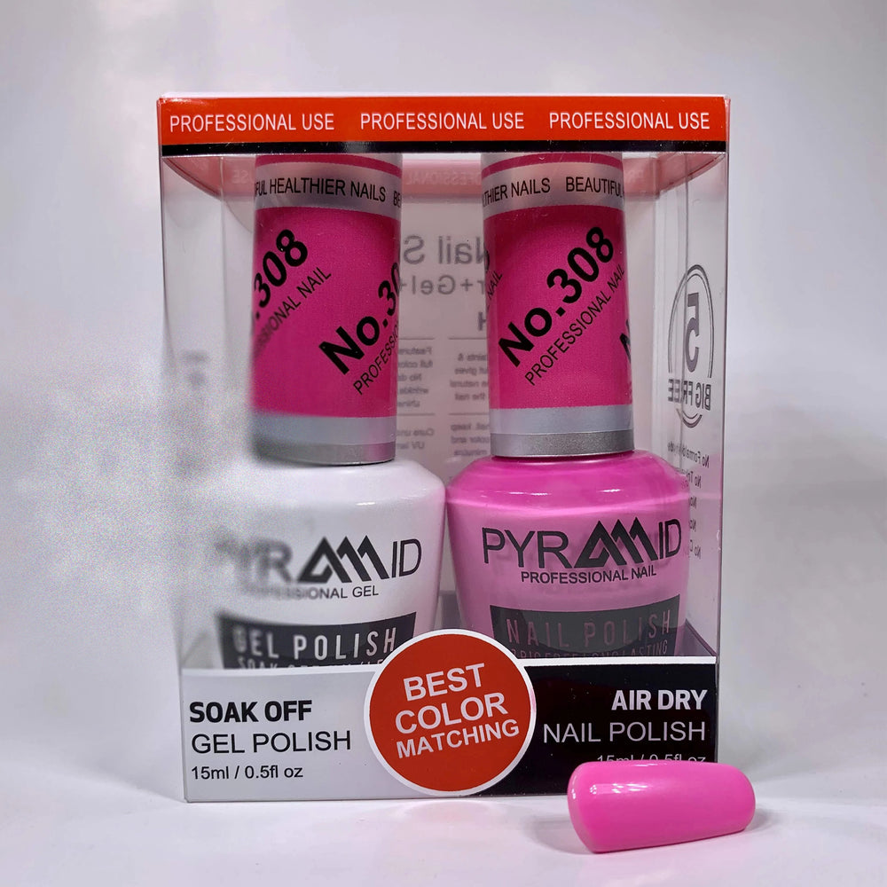 Pyramid Gel Polish + Nail Lacquer, 308, 0.5oz