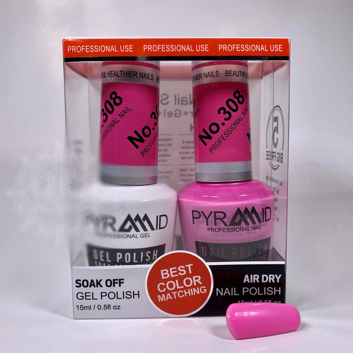 Pyramid Gel Polish + Nail Lacquer, 308, 0.5oz