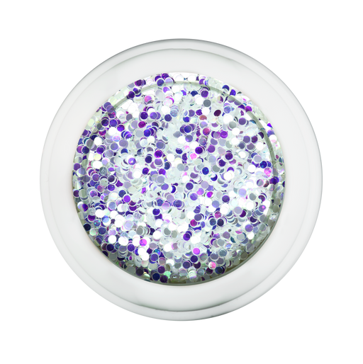 Cre8tion Nail Art Designed Confetti Glitter, 030, Round 1mm, White, Purple, 0.5oz, 1101-0471 BB
