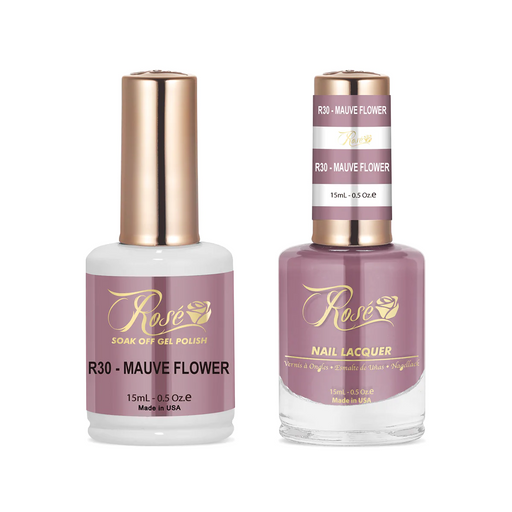 Rose Gel Polish And Nail Lacquer, 030, Mauve Flower, 0.5oz