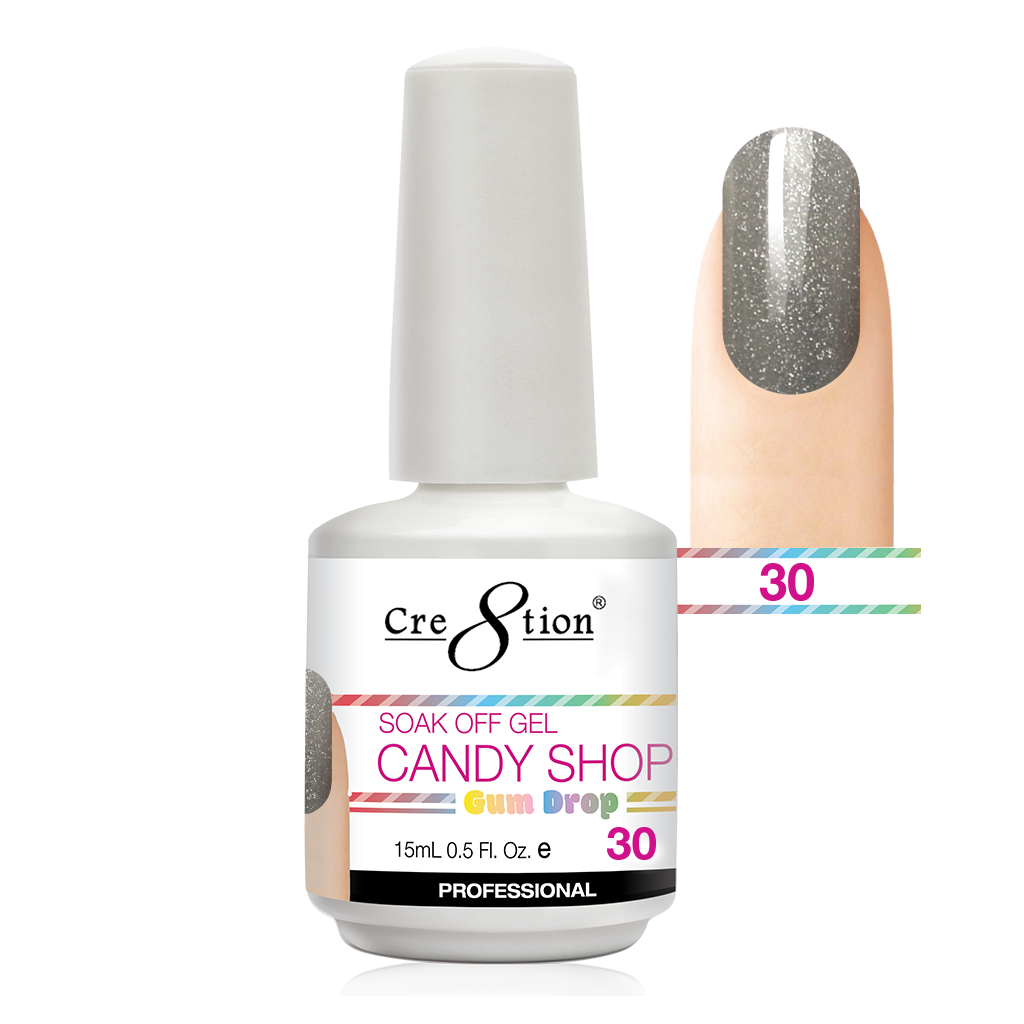 Cre8tion Candy Shop Gum Drop Gel Polish, 0916-1329, 0.5oz, 30 KK1130