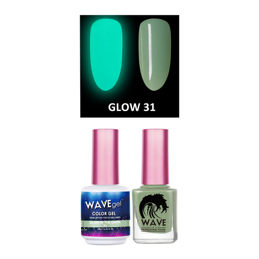 Wave Gel Gel Polish + Nail Lacquer, Glow In The Dark Collection, 31, 0.5oz