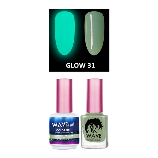Wave Gel Gel Polish + Nail Lacquer, Glow In The Dark Collection, 31, 0.5oz