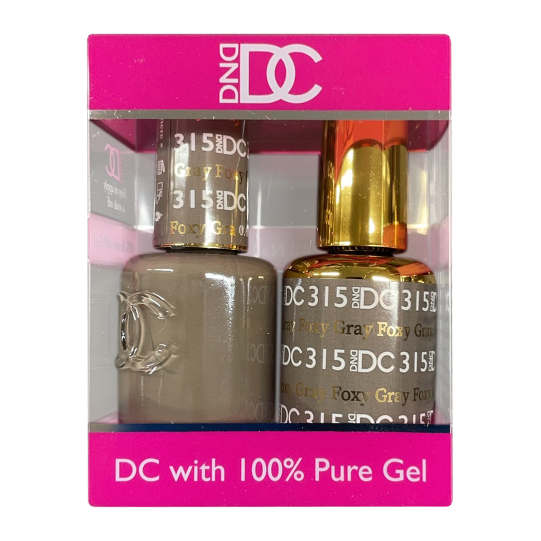 DC Nail Lacquer And Gel Polish, New Collection, DC 315, Foxy Gray, 0.6oz