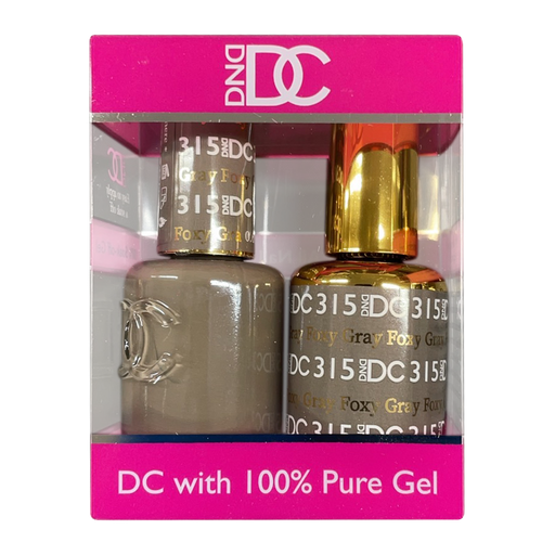 DC Nail Lacquer And Gel Polish, New Collection, DC 315, Foxy Gray, 0.6oz