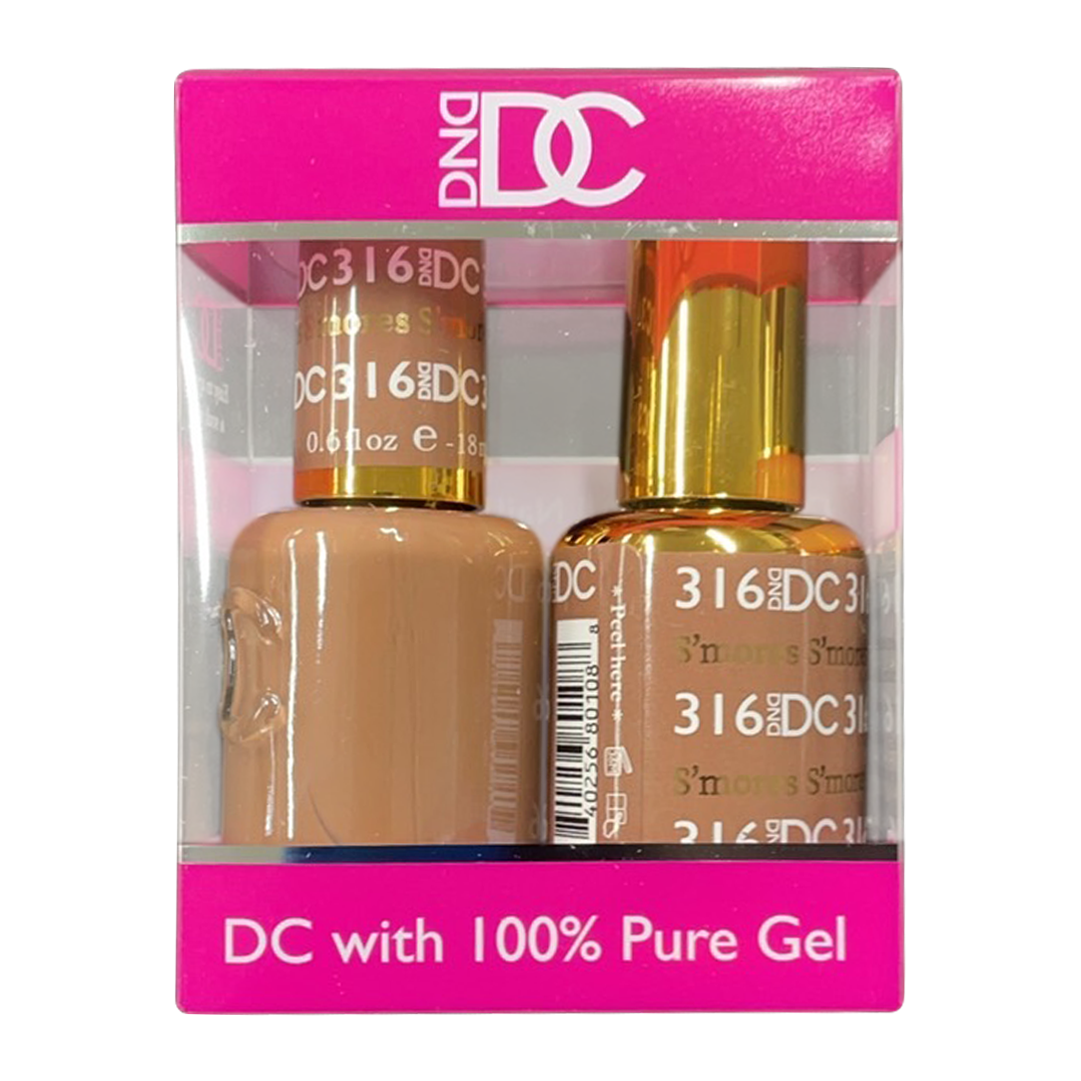 DC Nail Lacquer And Gel Polish, New Collection, DC 316, S'mores, 0.6oz