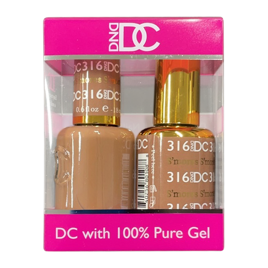 DC Nail Lacquer And Gel Polish, New Collection, DC 316, S'mores, 0.6oz