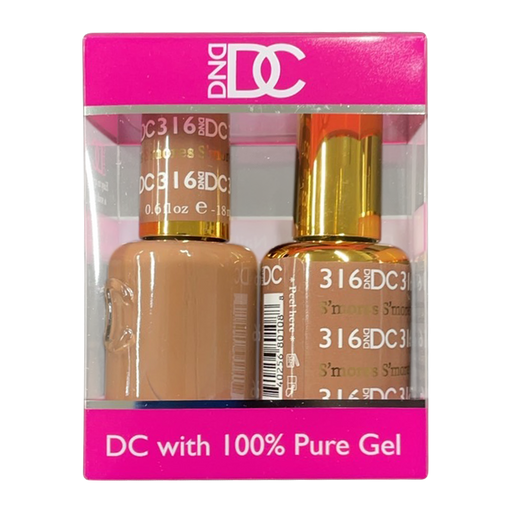 DC Nail Lacquer And Gel Polish, New Collection, DC 316, S'mores, 0.6oz