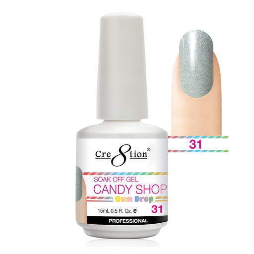Cre8tion Candy Shop Gum Drop Gel Polish, 0916-1330, 0.5oz, 31 KK1130