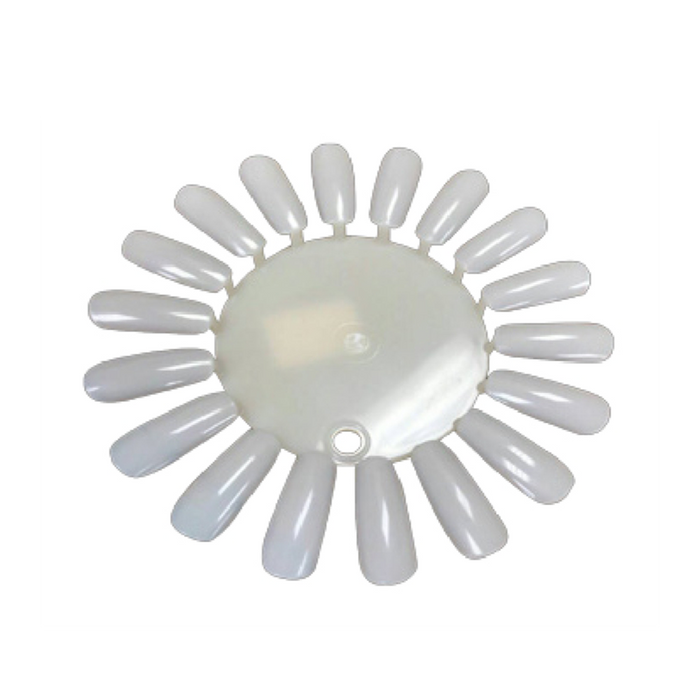 Cre8tion 18 tips Round Nail Display - Natural (Pk: 600 pcs/case)